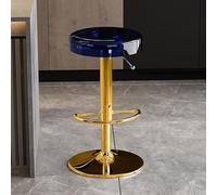 Adjustable Swivel Bar Stools, Acrylic Bar Stools for Kitchen Counter, Armless Design with Footrest, Modern Dining Chairs for Home and Bar Use