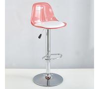 Adjustable Swivel Bar Stools Set - Modern Transparent Counter Height Chairs with Back for Kitchen and Breakfast Bar - Stylish Design