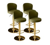 Adjustable Swivel Bar Stools with Footrest, Modern High Back Chairs for Kitchen and Home Bar, Comfortable Seating for Dining, Pub or Lounge Areas