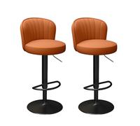 Adjustable Swivel Bar Stools with Footrest, Modern High Back Chairs for Kitchen and Home Bar, Comfortable Seating for Dining, Pub or Lounge Areas