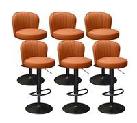 Adjustable Swivel Bar Stools with Footrest, Modern High Back Chairs for Kitchen and Home Bar, Comfortable Seating for Dining, Pub or Lounge Areas