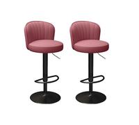 Adjustable Swivel Bar Stools with Footrest, Modern High Back Chairs for Kitchen and Home Bar, Comfortable Seating for Dining, Pub or Lounge Areas