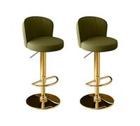 Adjustable Swivel Bar Stools with Footrest, Modern High Back Chairs for Kitchen and Home Bar, Comfortable Seating for Dining, Pub or Lounge Areas