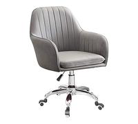 Adjustable Swivel Desk Chair - Comfy Upholstered Office Computer Chair with Armrests for Home & Work, Ergonomic Design