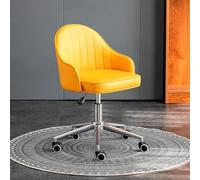 Adjustable Swivel Desk Chair Faux Leather Home Office Chair Mobile Computer Chair Compact Student & Makeup Dressing Chair Ergonomic Design for Comfort