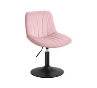 Adjustable swivel dressing stool with backrest, Jelly Pink / velvet