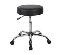 Adjustable Swivel Lifting Bar Chair - Round Barber & Beauty Stool for Nail Technicians, Lab Use - Ergonomic Design, No Backrest, Heavy-Duty Work Capacity