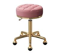 Adjustable Swivel Rolling Stool with PU Leather Seat, Stainless Steel Frame for Professional Use in Salon, Tattoo, Office