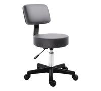 Adjustable Swivel Salon Chair for Beauticians - PU Leather Height 72-84 cm 35 cm Diameter Ideal for Hairdressers Tattoo Artists Estheticians - 1 Piece