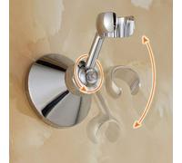 Adjustable Swivel Shower Head Holder Wall Mount Bracket Chrome Plated Brass Construction Anti-Finish for Standard Handheld Showerheads 22.2mm