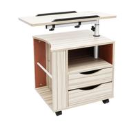 Adjustable Swivel Wheeled Bedside Storage Nightstand