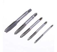 Adjustable T-Handle Ratchet Tap Wrench for to M8 Metric Machine Screw Taps, 5-Piece Set with Chrome-Plated Steel Construction and Knurled Chuck(5pcs Screw tap)