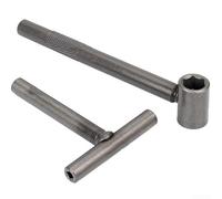 Adjustable T-Handle Wrench Set for Motorcycle Valve Screw Clearance Adjustment, 3mm/3.5mm/4mm Square + 9mm/10mm Hex Socket Spanner, Metal
