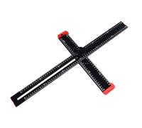 Adjustable T Square Measuring Tool Layout Carpenter Aluminum Alloy Angle Ruler 60cm Black for Woodworking Building Engineers Artists