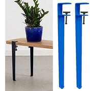 Adjustable Table Clamp Legs - 2pcs Removable Metal Furniture Legs for Coffee Table, Bench, Console - F-Shape Design, No Punching Needed