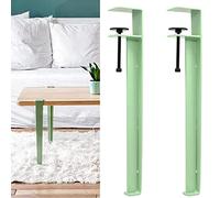 Adjustable Table Clamp Legs - 2pcs Removable Metal Furniture Legs for Coffee Table, Bench, Console - F-Shape Design, No Punching Needed