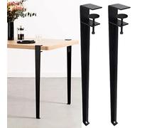 Adjustable Table Clamp Legs - 2pcs Removable Metal Furniture Legs for Coffee Table, Bench, Console - F-Shape Design, No Punching Needed