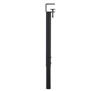 Adjustable Table Clamp Legs,Telescopic Iron Furniture Feet,F-Shape Dining Desk Legs,Metal Support Legs for Desk,No Punching Design to Protect The Desktop,with Floor Protectors (1 Pcs,Black)