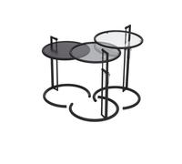 Adjustable Table E1027 Side table ClassiCon - QUICK SHIP black parsol glass grey - 4250682803239