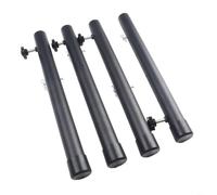 Adjustable Table Leg Extenders 4-Pack, Heavy Duty Steel Folding Table Risers for Bent or Straight Legs, Height Adjustable with Non-Slip Rubber Feet, for Desks,(44cm)
