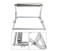 Adjustable Table Saw Stand for Cutting Machine with Height Adjustable Range 45-130mm, Foldable Workbench Support Frame, Metal Material Silver A/B Model A