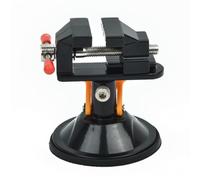 Adjustable Table Vise, 360° Rotating Aluminum Alloy Mini Bench Vice with Suction Base for Polishing Grinding Drilling, 0-30mm Clamp Black