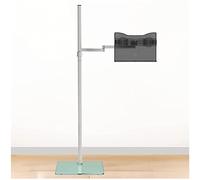 Adjustable Tablet Floor Stand - Extra Large Sturdy Rolling Lectern with Wheels for Laptop, Books, Textbooks, Recipes, Music Piano - Height Adjustable, Perfect for Home & Office Use