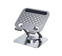 Adjustable Tablet Stand with 360° Rotation for iPad Pro/Air, Foldable Aluminum Alloy Holder for Phone and Tablet, Compatible with Various Devices for Office, Online Classes, and Live Streaming