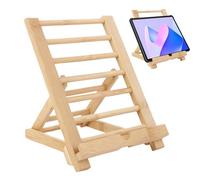 Adjustable Tablets Stand - Folding Desk Holder, Angle Viewing Support, Portable Reading Rest | Cell Phone Stand For Kitchen Cookbook Use, E Reader Compatibility, Sturdy Anti Slip Base Design