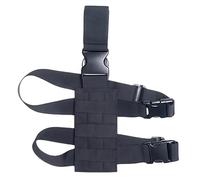 Adjustable Tactical Leg Strap Platform, MOLLE-Compatible Leg Panel for Left or Right Leg, Max Thigh 27.6 Inch (Black)
