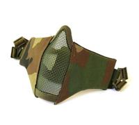 Adjustable Tactical Mesh Half Face Mask Lower Face Hunting Paintball CS(Jungle camo)