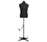 Adjustable Tailor's Dummy Male Black Size 4-11 with Polyester ABS Material, Knobs on Chest Waist Hip Four Foot Tripod for Fashion Design