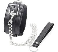 Adjustable Taming Assistance Tool Party Dog Rope Original Gift Black Leather In Test Comfortable Fluffy Leather