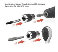 Adjustable Tap Socket Set with 3/8 Inch Adapter, Tap Extractor Tool for Broken Taps, Steel Tap Holding Tool Compatible with Hand Drill and Ratchet(B)