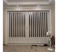 Adjustable Teles Folding Door with Handles & Acrylic sSpaceSaving Sliding Door for Laundry Kitchen Bathroom Hallway Studio Living Room (50x75in)