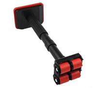 Adjustable Telescopic Cabinet Support Rod with Dual Roller Head & Non-Slip PVC Base Mat, 19-46 cm Height Extension for Bathroom Vanity and Kit