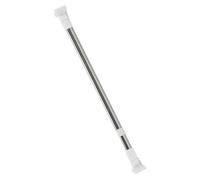 Adjustable Telescopic Clothes Drying Rod 50-80cm Stainless Steel White | Punch Free Fit, Portable Lightweight Build, Simple Design, Wardrobe Bar Use, 25mm Diameter