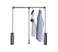 Adjustable Telescopic Clothes Rail with Soft Return - Space-Saving Wardrobe Organizer for Easy Clothing Access and Neat Storage Solutions