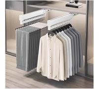 Adjustable Telescopic Clothing Rod, Expandable Space Saver Hanger, Sliding Design with Mounting Screws, Easy Install Organizer for Closets, 46cm/18.1in Length