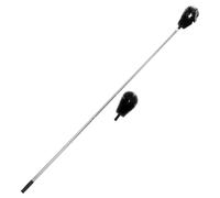 Adjustable Telescopic Gutter Brush, 6-Section Extendable Handle, Durable Non-Abrasive Cleaning Tool for Roofs and Downspouts, Black Head for Efficient Cleaning