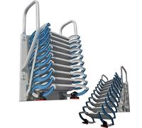 Adjustable Telescopic Loft Ladder with il - Space-Saving Folding Pull Down Stairs for Easy Access Safe & Durable for Attics Garages and Lofts