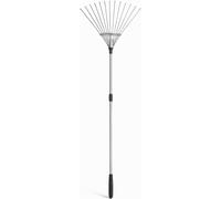 Adjustable Telescopic Metal Garden Rake Tools Leaf Telescopic Handle Lawn Grass