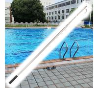 Adjustable Telescopic Pool Pole with Safety Hook, Multi-Purpose Stainless Steel Tool for Emergency Rescue and Maintenance in Water Parks, Swimming Clubs