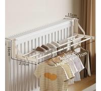 Adjustable Telescopic Radiator Drying Rack 49-91cm | Carbon Steel Towel Warmer Shelf Foldable Clothes Airer for Bathroom Laundry Space Saving Thermal Coat