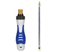 Adjustable Telescopic Ratchet Screwdriver Set with Slotted and Cross Tips, Dual-Purpose Repair Hand Tool for Furniture, Vehicle, Appliance Maintenance (2 Pcs) Blue
