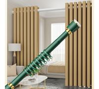 Adjustable Telescopic Tension Shower Curtain Rod - Extendable No-Drill Outdoor Curtain Poles, Green 3.6-4.5m/141.7-177in for Easy Instalion