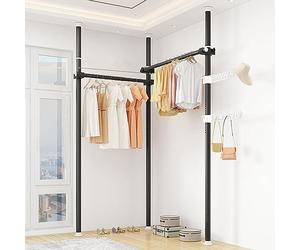 Adjustable Telescopic Tripod Stand - DIY Projector Mount with Hooks Height 110-310cm Width 78-125cm Sturdy & Versatile for Home or Office Use