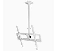 Adjustable Telescopic TV & Monitor Ceiling Mount Bracket - Tilt & Swivel for 32-55 Inch TVs, Max VESA 400x400mm, Durable Metal Fixing with 2M Extension.