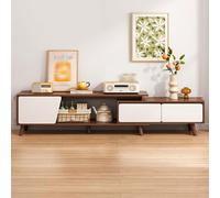 Adjustable Telescopic TV StandExtendable TV Unit with Drawers SpaceSaving Media Console for Living Rooms & Apartments Modern Design TV Cabinet