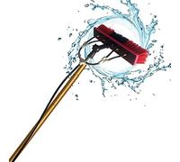 Adjustable Telescopic Window Cleaning Poles - Water Fed Pole Kit With 4-Hole Brush For Effortless High Reach Cleaning - Ideal For Windows Solar Panels And Outdoor Surface,55cm Brush Head-10M/33FT